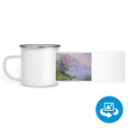 Кружка металлическая белая (круговая запечатка)