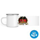 Кружка металлическая белая (круговая запечатка)