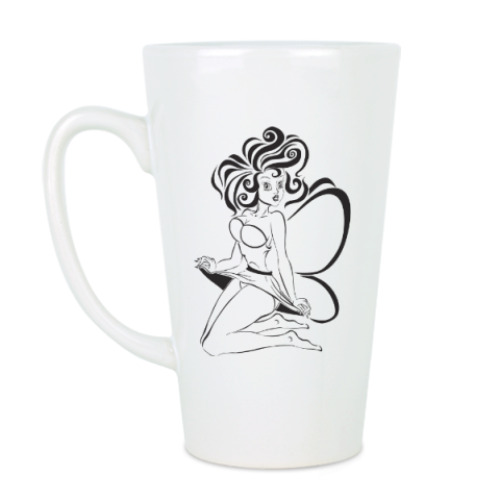 Чашка Латте с принтом пинап