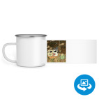 Кружка металлическая белая (круговая запечатка)