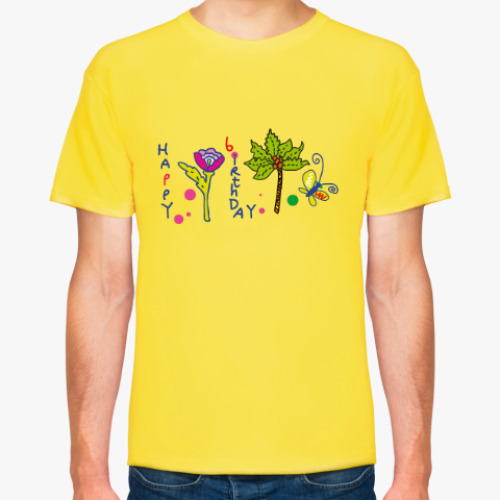 Футболка с принтом День рождения