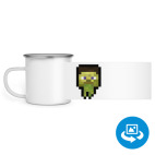 Кружка металлическая белая (круговая запечатка)