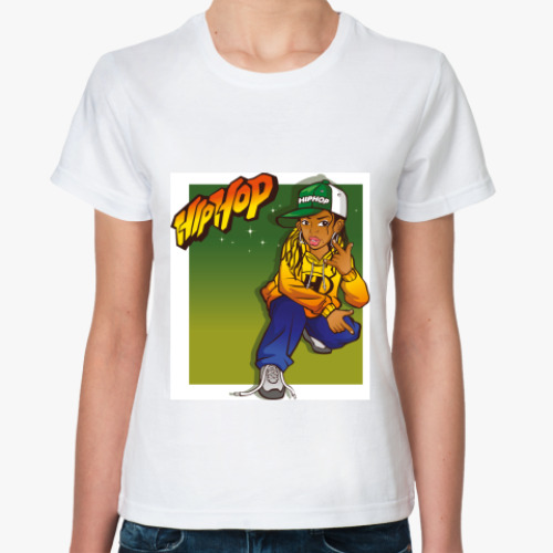 Классическая футболка с принтом 'Хип-хоп'
