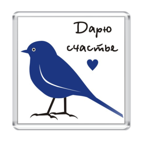 Магнит с принтом Птица счастья