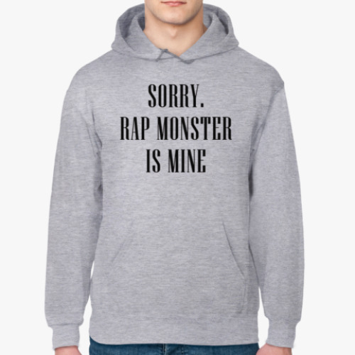Толстовка худи с принтом Sorry. Rap Monster is mine