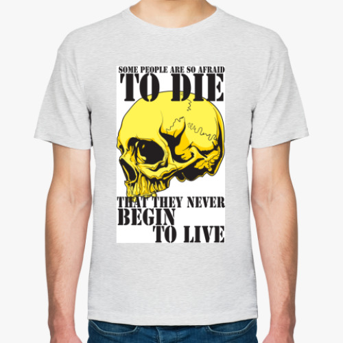 Футболка с принтом Never begin to live