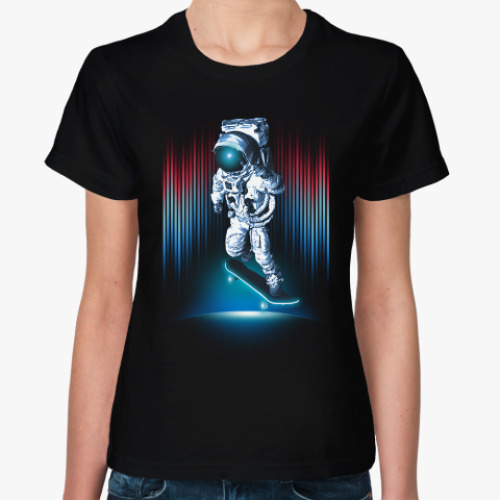 Женская футболка с принтом Космонавт