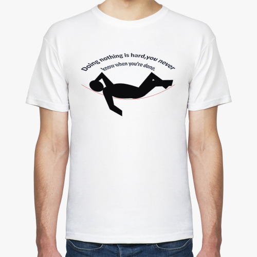 Футболка с принтом ЛЕНЬ