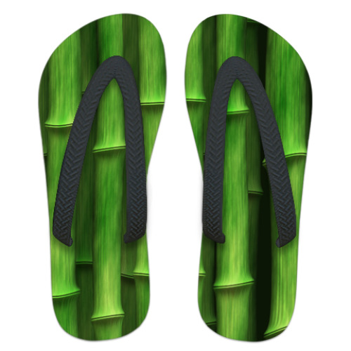 Шлепанцы (сланцы) с принтом Бамбук_2