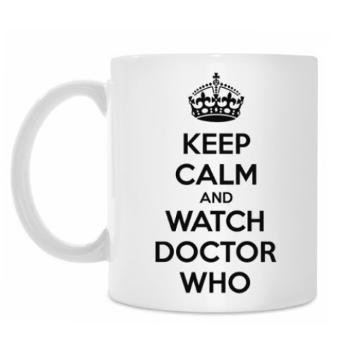 Кружка с принтом KEEP CALM and WATCH DOCTOR WHO