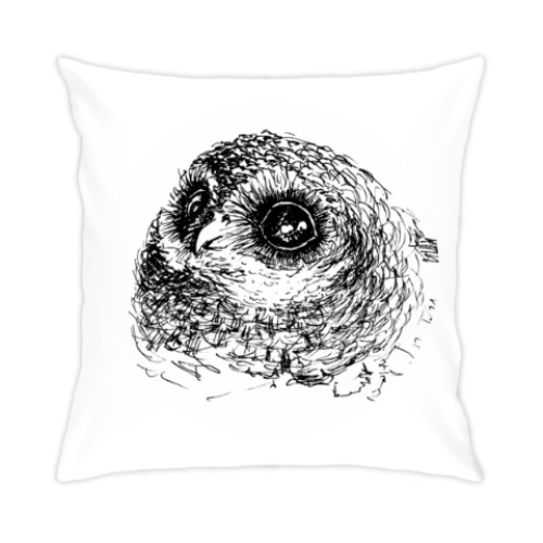 Подушка с принтом Сова