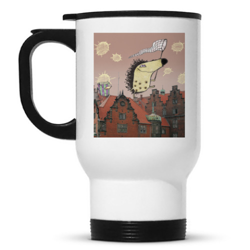 Кружка-термос с принтом Ёжик