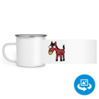 Кружка металлическая белая (круговая запечатка)