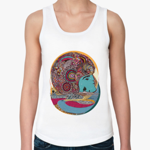 Женская майка с принтом  «head»