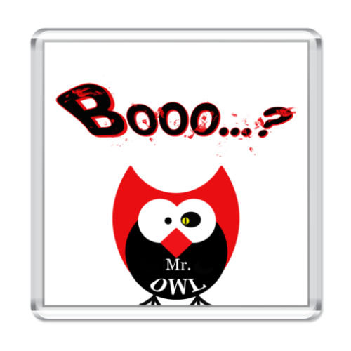 Магнит с принтом Mr.OWL