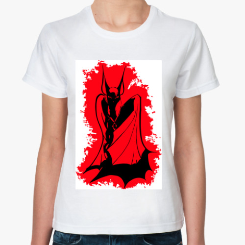 Классическая футболка с принтом вампир