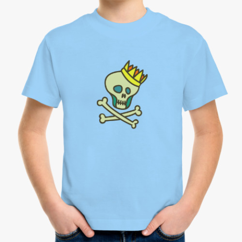 Детская футболка с принтом Веселый роджер