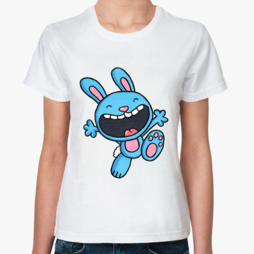 Классическая футболка с принтом Зайчонок  футболка