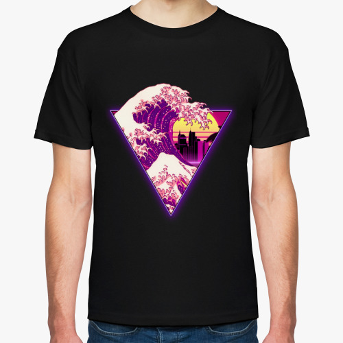 Футболка с принтом Ретро волна Канегавы