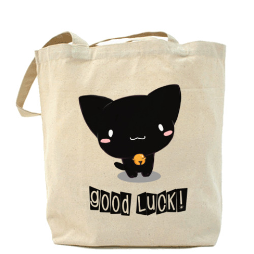 Сумка шоппер с принтом  'На счастье'