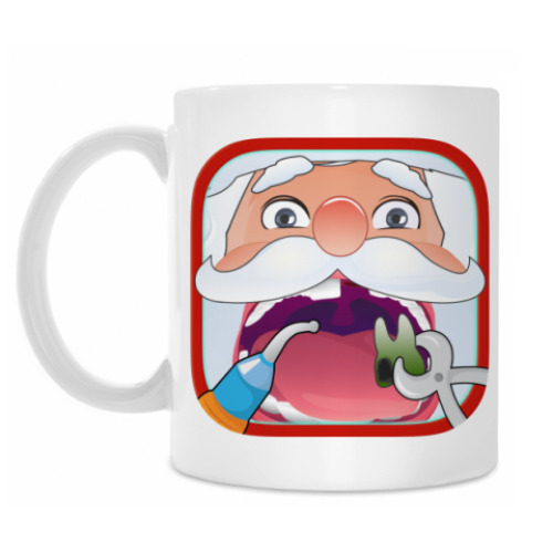 Кружка с принтом Санта Клаус