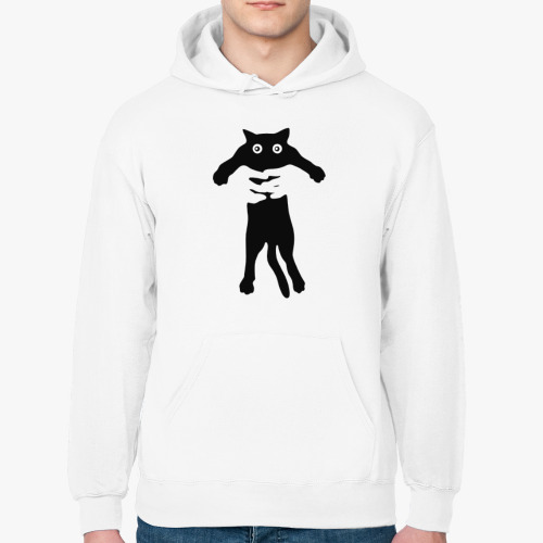 Толстовка худи с принтом Кот