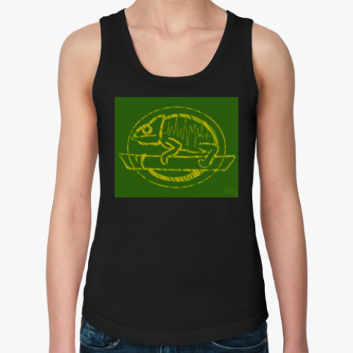 Женская майка с принтом Хамелеон