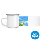 Кружка металлическая белая (круговая запечатка)