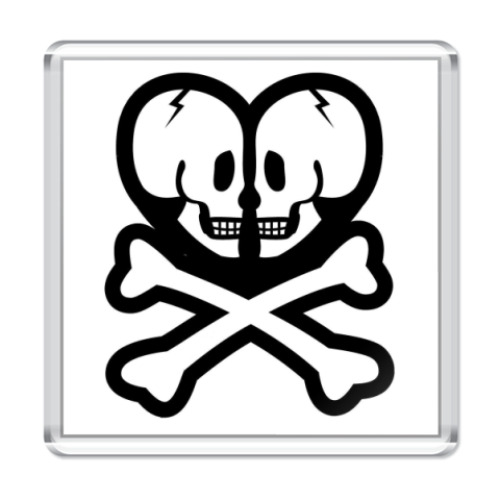 Магнит с принтом череп