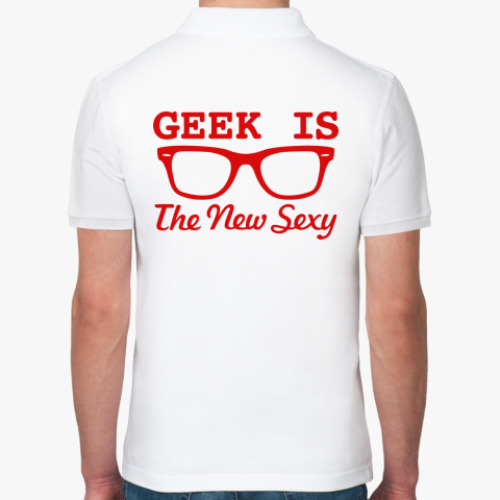 Рубашка поло с принтом Geek