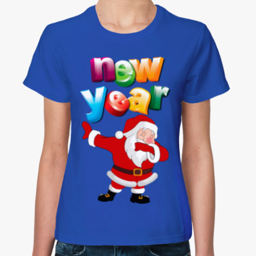 Женская футболка с принтом DAB SANTA YEAR
