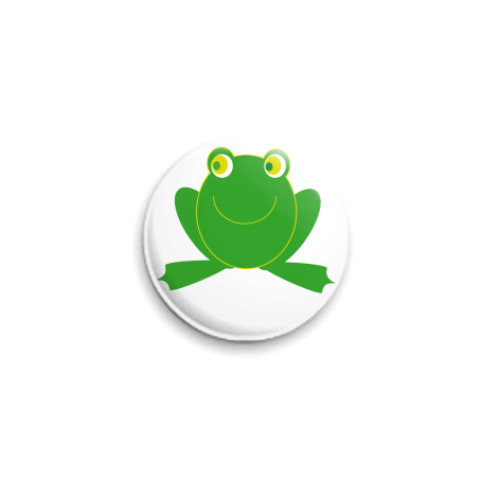 Значок 25мм с принтом  Жаба