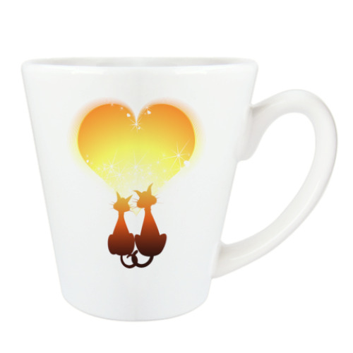 Чашка Латте с принтом Для влюбленных