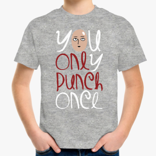 Детская футболка с принтом Ванпанчмен One Punch Man