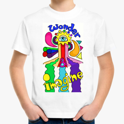 Детская футболка с принтом Imagine
