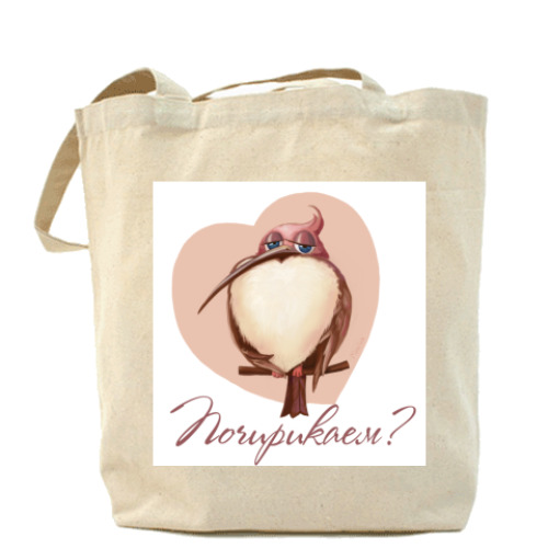 Сумка шоппер с принтом птенец
