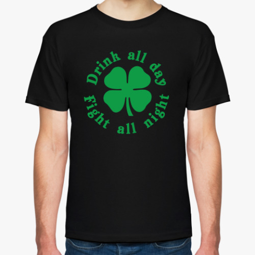 Футболка с принтом  Irish drink