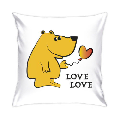 Подушка с принтом Love Love