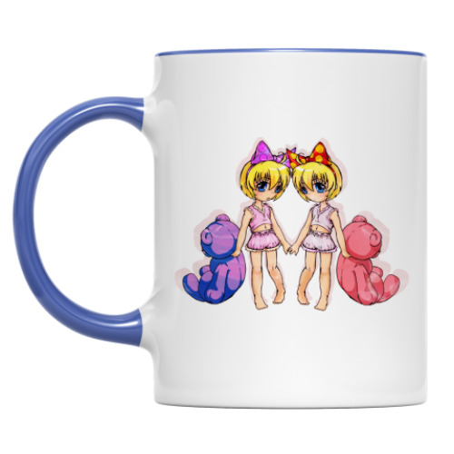 Кружка с принтом Чибик с  мишкой