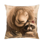 Подушка 35x35 см Лев и Енот во Флоренции