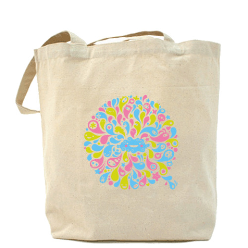 Сумка шоппер с принтом Drops