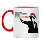 Двухцветная кружка Merry christmas from Sherlock