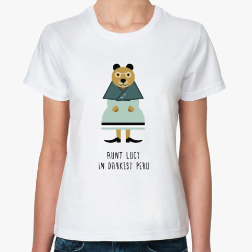 Классическая футболка с принтом Тетушка Люси