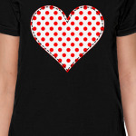 Сердце пэчворк в горошек