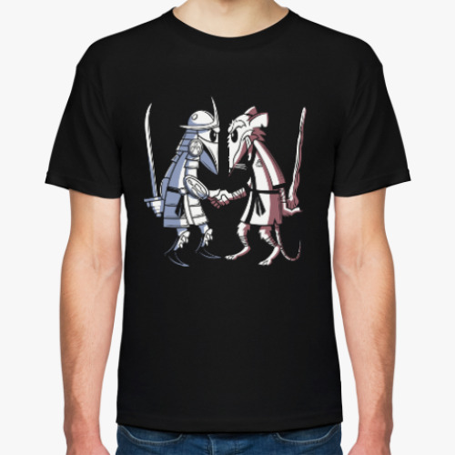 Футболка с принтом Шредер и Сплинтер