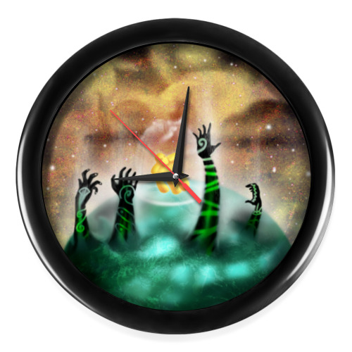 Настенные часы с принтом Виселиц