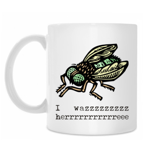 Кружка с принтом Муха