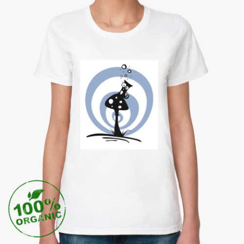 Женская футболка из органик-хлопка с принтом Shroom