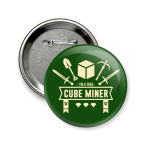 Значок 58 мм I' m a true cube miner . Minecraft