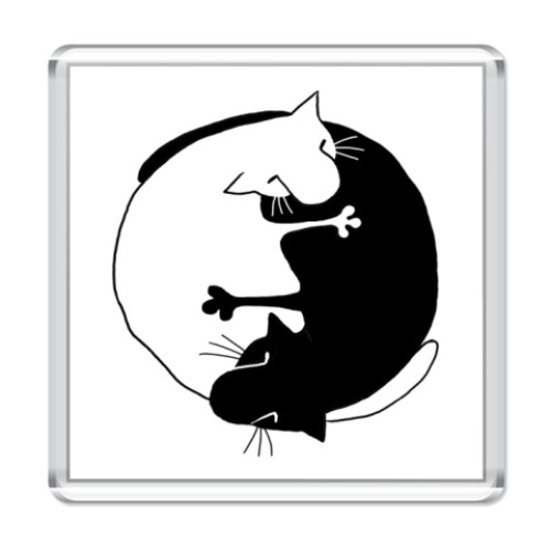 Магнит с принтом  Инь-Ян